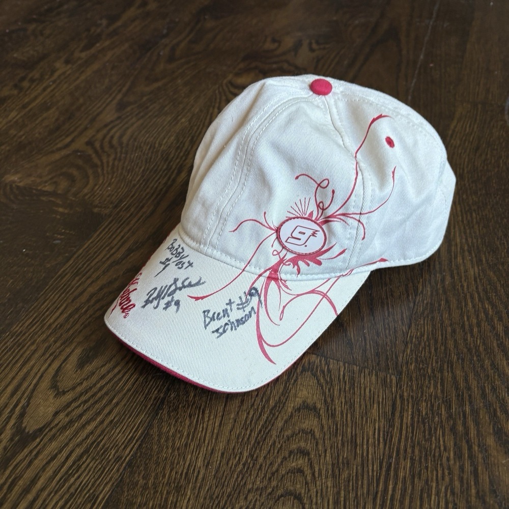 Vtg 2008 Kasey Kahne #9 Budweiser Hat Signed Pit Crew Chase Authentics NASCAR
